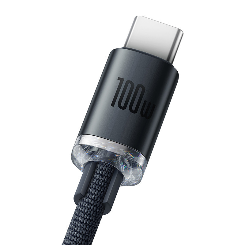Кабель Baseus Crystal Shine Series Fast Charging Data Cable USB to Type-C 100W 2m Black Одеса - фото 3