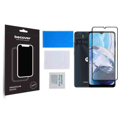 Стекло защитное BeCover Motorola Moto E22/E22i Black (709731) Винница