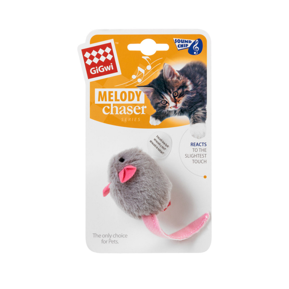 Игрушка для кошек Мышка с электронным чипом GiGwi Melody chaser, искусственный мех, 6 см Киев - изображение 2