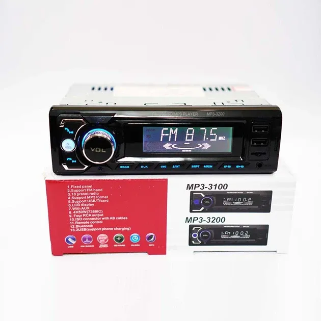 Автомагнитола MP3-3200+BT 1DIN, Bluetooth, FM, 2 USB, SD, AUX, 4 канала, 50W, пульт ДУ Киев - изображение 1