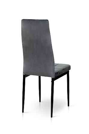 Стілець Айс, чорний/велюр темно-сірий Киев