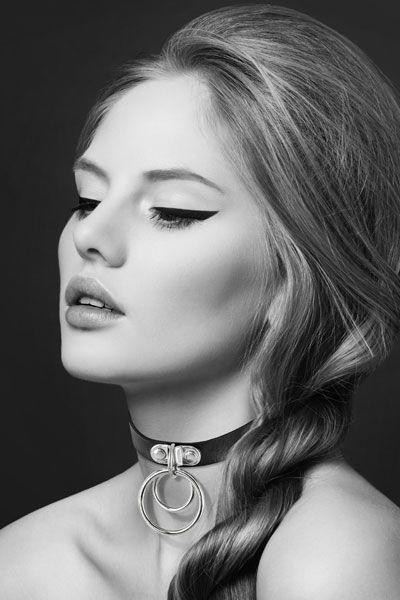 Чокер з двома кільцями Bijoux Pour Toi - TWO RINGS, екошкіра Sex Aura Київ - фото 1