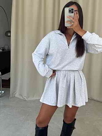 Женский стильный прогулочный костюм двойка: кофта и юбка двунить Одесса