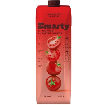Сок Smarty Томатный 1 л (2612010) Винница - изображение 1