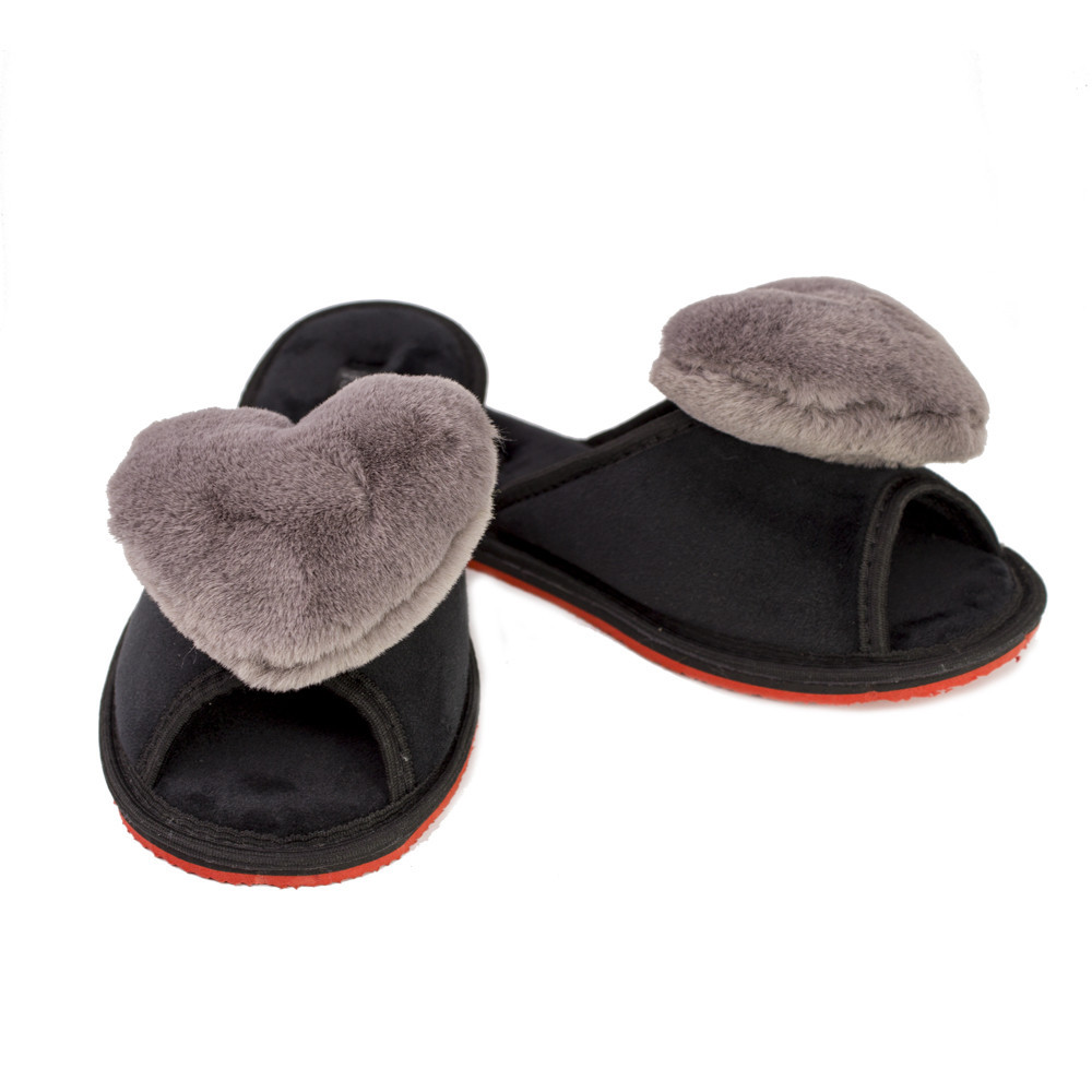 Тапочки жіночі велюр закриті з серцем "Розове серце" (36,37,38,39,40,41) Одеса - фото 2