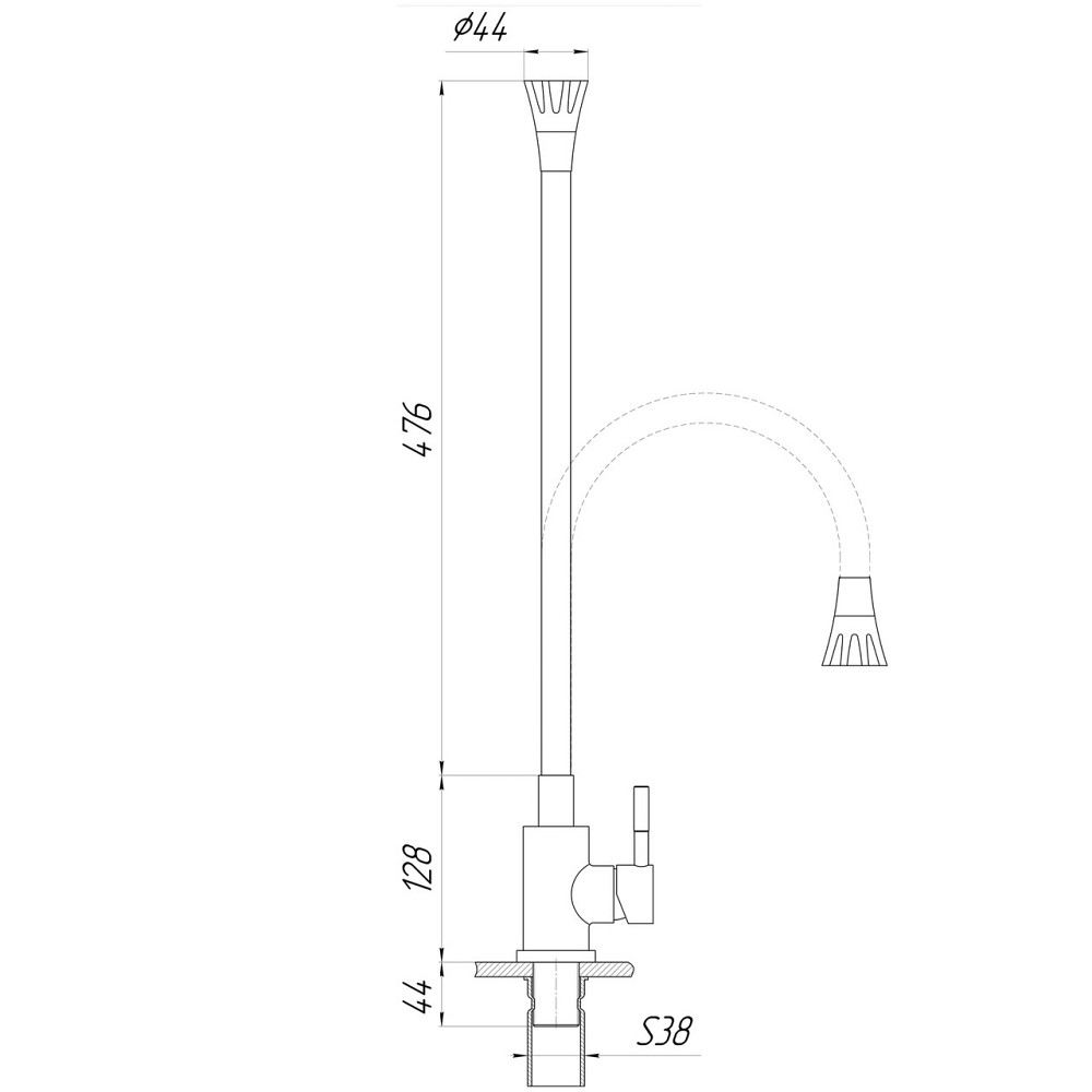 Змішувач для кухні Globus Lux ALPEN SBT1-203SA-GP-B01 (000026595) Київ - фото 6