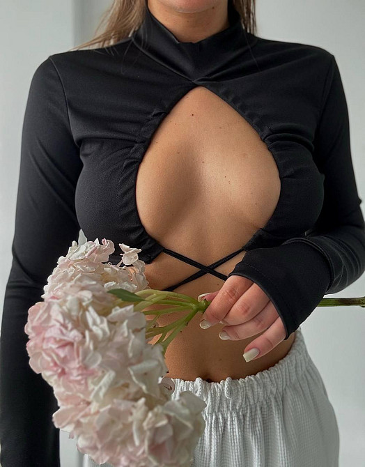 Жіночий романтичний  кроп топ з зав'язками мікродайвінг Одеса - фото 3