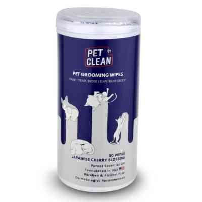 Влажные салфетки для животных Pet Clean PET GROOMING WIPES для груминга, ежедневная очистка с ароматом цветов японской вишни 50 шт (8939111098694) Винница