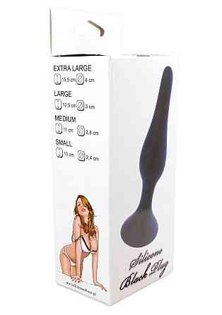 Анальна пробка - Silicone Black Plug M Sex Aura Київ
