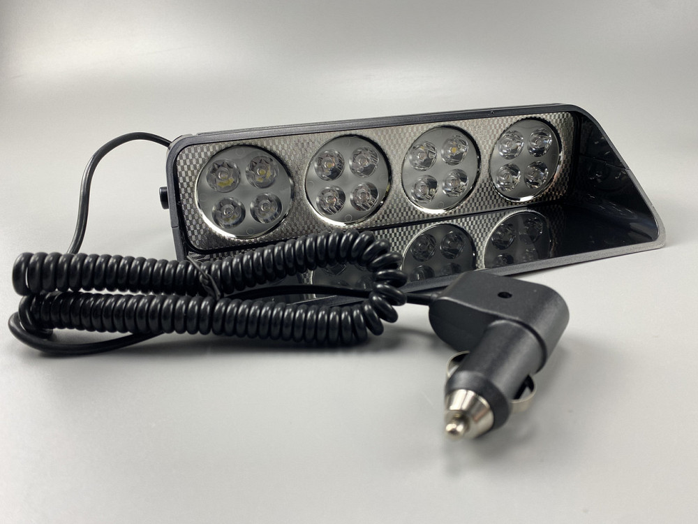 Маячок проблисковий S16 (стробоскоп) 16 led мигалка автомобільна синя+червоний спалах (під скло) Мукачево - фото 10