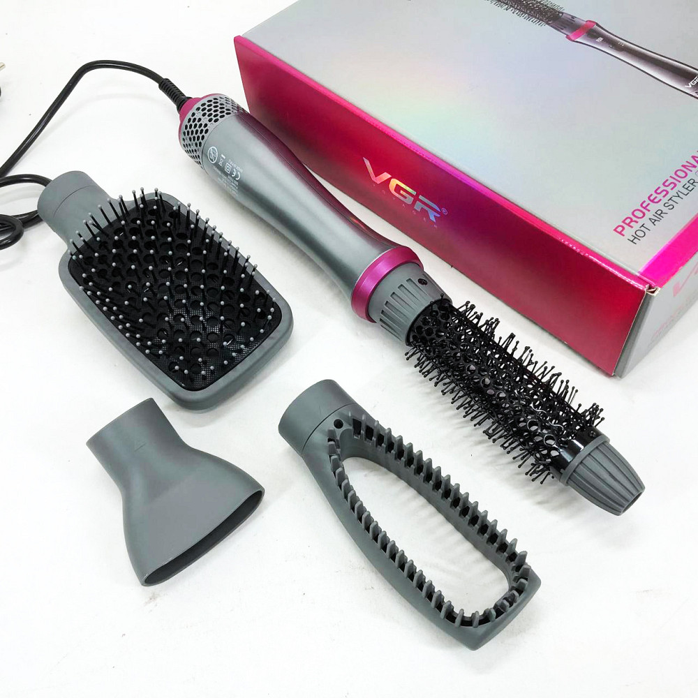 Мощный фен для сушки и укладки волос 4в1, Стайлер расческа для выпрямления волос Стайлер завивки UT-71 Львов - изображение 8