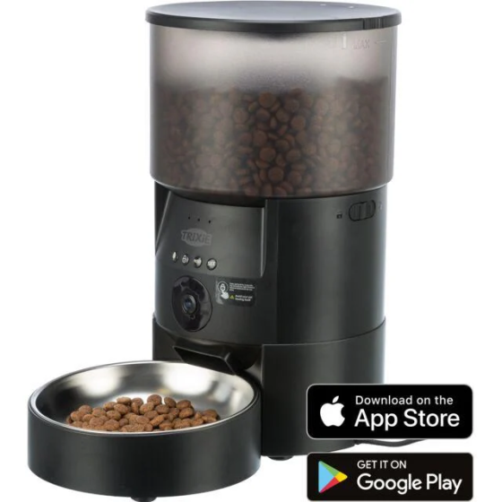 Годівниця автоматична для собак і кішок Trixie TX-C Smart 3.0L (Тріксі) 18х31х18 см 3 л з камерою та мікрофоном Запоріжжя