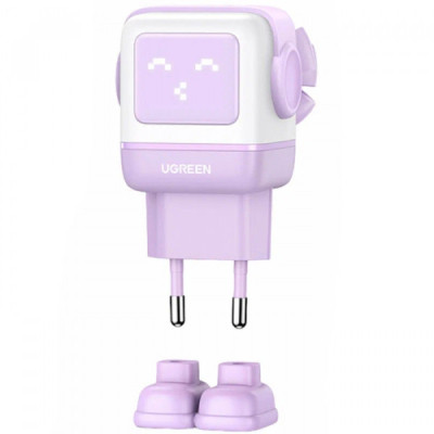 Зарядное устройство Ugreen CD361 Robot tech Fast Charger 3xUSB 2xUSB-C + USB-A PD65W GaN Purple (35291) Винница - изображение 2