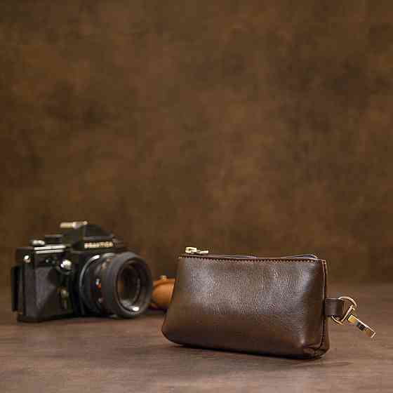 Шкіряна ключниця GRANDE PELLE 11381 Коричневий Київ