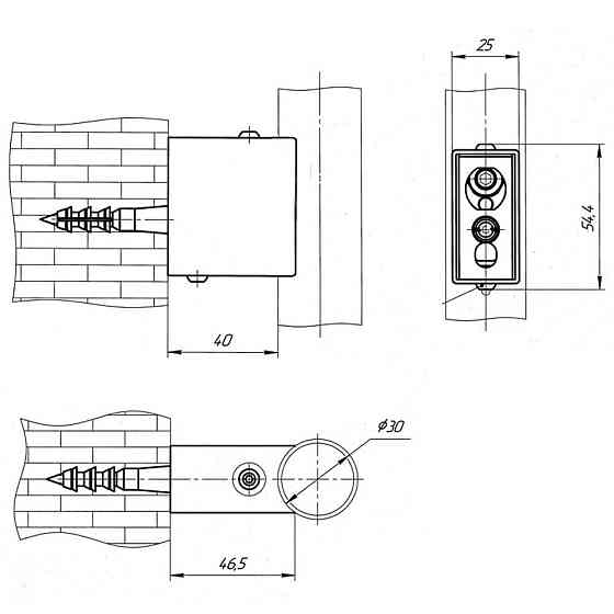 Комплект прихованого під'єднання під круглий стояк Laris Білий Київ