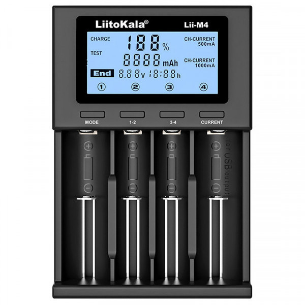 Зарядний пристрій LiitoKala Lii-M4, 4x(Lion/NiMH/NiCd), Power Bank, discharge function (Lii-M4) Київ - фото 1