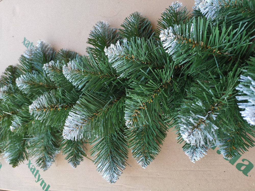 Гирлянда хвойная искусственная «Снежная Королева» 2.7 м декоративная елочная ветка Киев - изображение 7