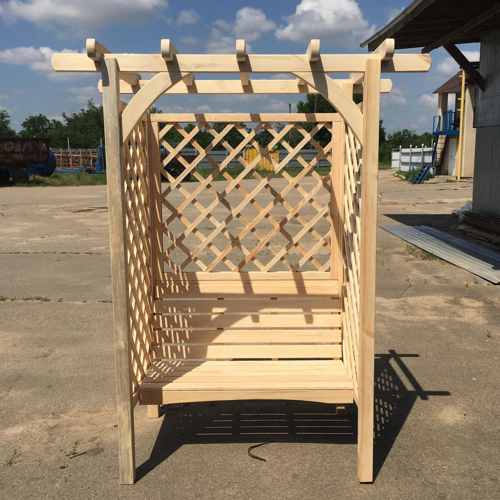 Пергола со скамейкой 