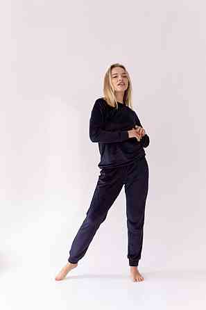 Жіночий спортивний велюровий костюм Синій S Харків