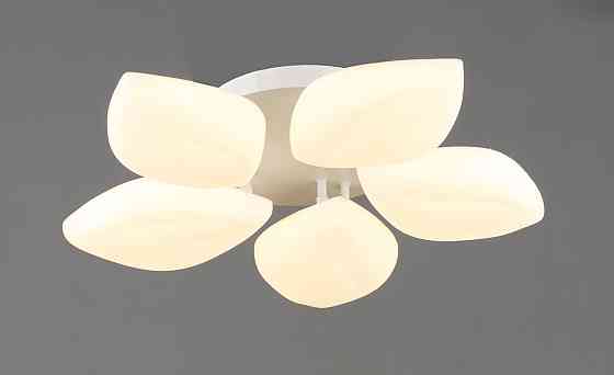 VALESO Люстра стельова світлодіодна VALESO 5 плафонів LED 60W Білий Сталь Акрил 3000K+6500K /5 Коломия