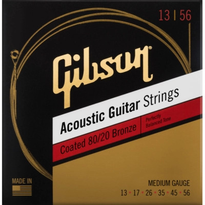 Струни для гітари Gibson SAG-CBRW13 Coated 80/20 Bronze Acoustic Guitar Strings Medium (13-56) (231955) Вінниця - фото 1