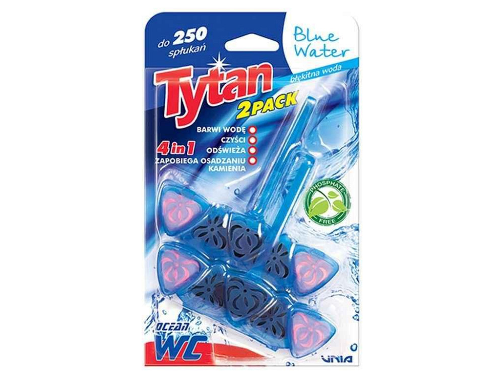 Блок для туалетів 2штх40г Чотирьохфазний 4в1 Blue Water Ocean ТМ TYTAN Київ - фото 1