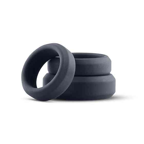 Набір ерекційних кілець Boners 3 Ring kit (flat rings), 3; 3,5 та 4 см Sex Aura Київ
