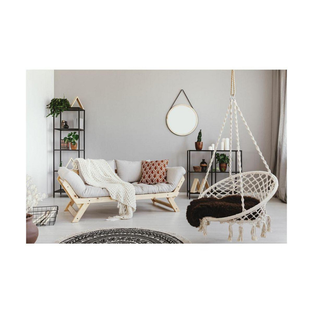 Подвесная веревочная качеля кресло 