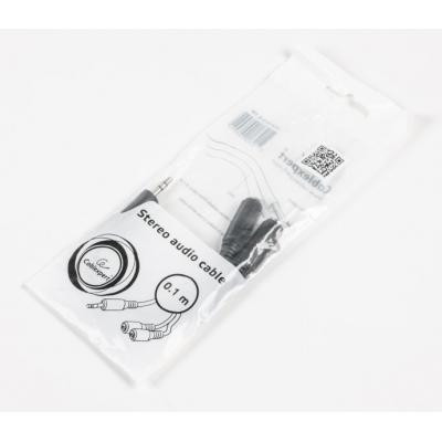 Кабель мультимедийный Jack 3.5mm M to 2 x Jack 3.5mm F 0.1m Cablexpert (CCA-415-0.1M) Винница - изображение 2