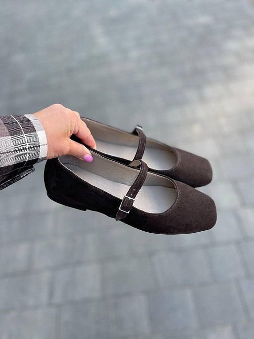 SEE SEVEN Балетки жіночі SEE SEVEN 1516 шоколадні (весна-осінь, замша натуральна) (5876) Коломыя - изображение 8