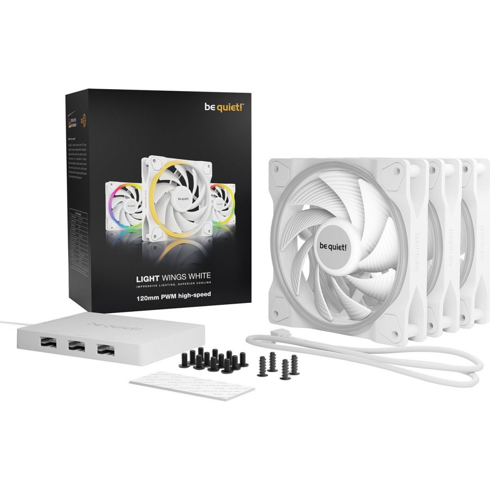 Вентилятор be quiet! Light Wings 120mm PWM High-Speed 3-Pack White (BL101) ( 21369 ) Харьков - изображение 2