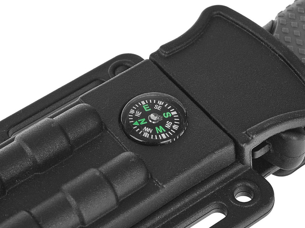 Ніж тактичний "GeKo" з кобурою, кресалом, точилом і компасом, лезо нержавіючої сталі Київ - фото 9