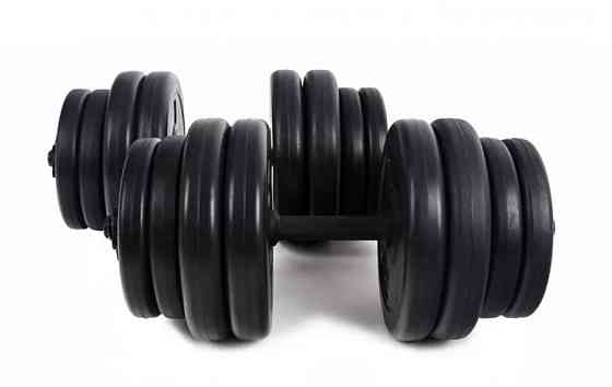 Штанги набірна + W-подібний гриф з гантелями на 150 кг Гантелі, гирі, штанги та диски ударостійкий пластик Київ