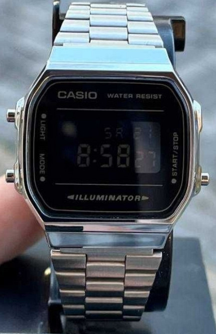 Годинник A168 WEM Silver/Black | Часы касио A159W | Мужские Винтаж AQ Киев - изображение 4