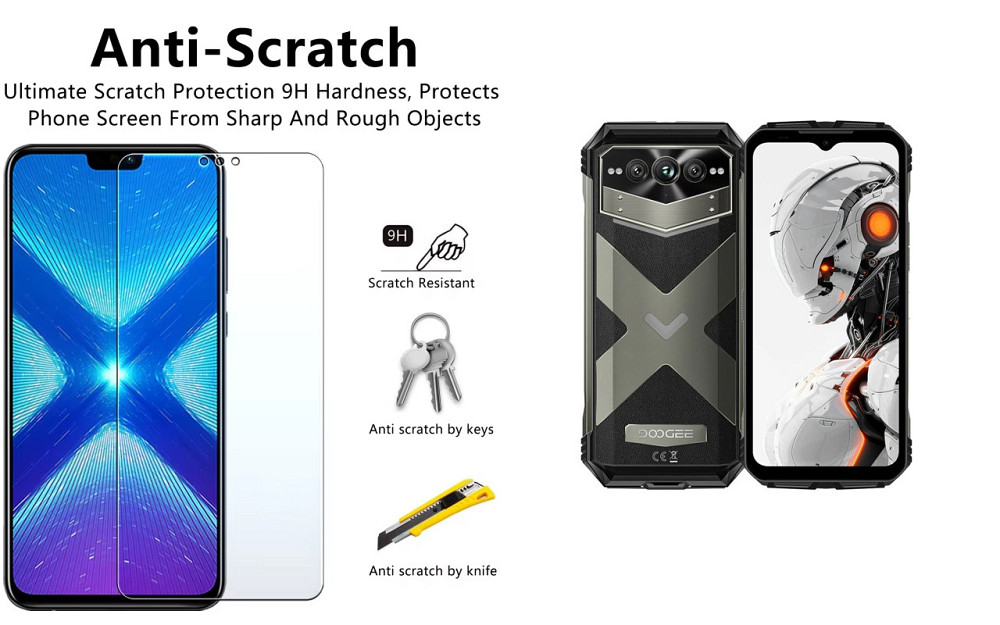 Захисне скло NeoGlass для DOOGEE V Max, V Max Plus, V Max Pro – надпрозоре та стійке Київ - фото 1