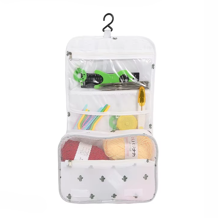 Набор для вязания крючком в косметичке принт вишни Каменец-Подольский - изображение 1