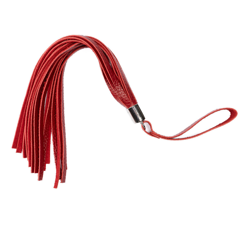 Флоггер из натуральной кожи Flirty Soft Leather - Red, BM-00025 Sex Aura Киев - изображение 2