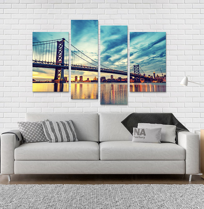 Модульна картина Міст Місто Art-146_4 Київ - фото 2