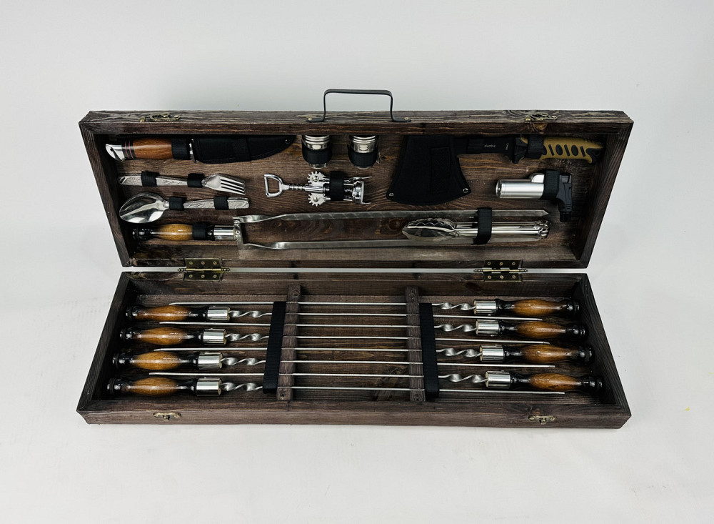 Подарунковий набір шампурів у дерев'яному кейсі ГРИЛЬ HAPPY DAYS Тернопіль - фото 5