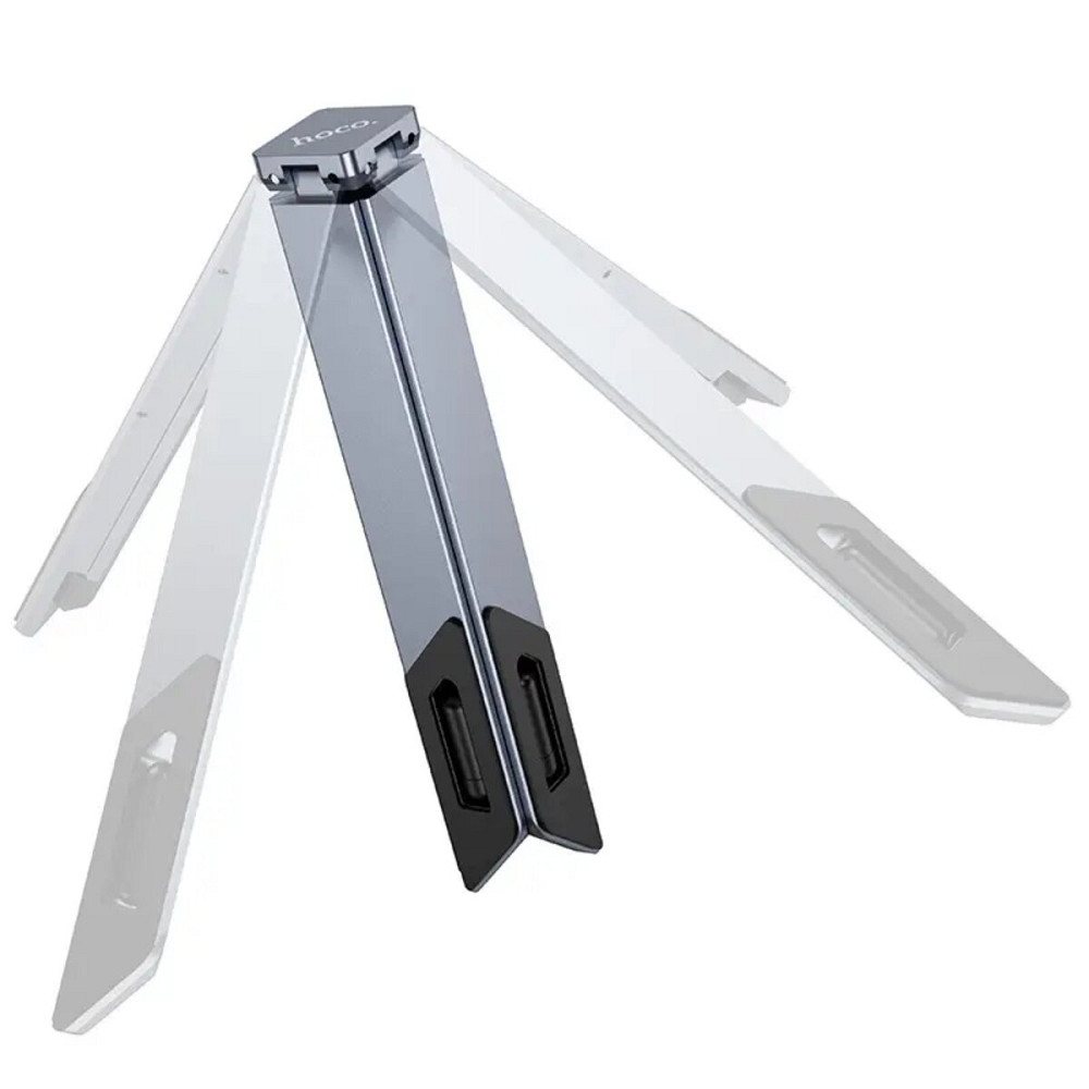 Підставка для ноутбука HOCO HD9 Action metal folding notebook holder Metal gray (6942007626378) Киев - изображение 3