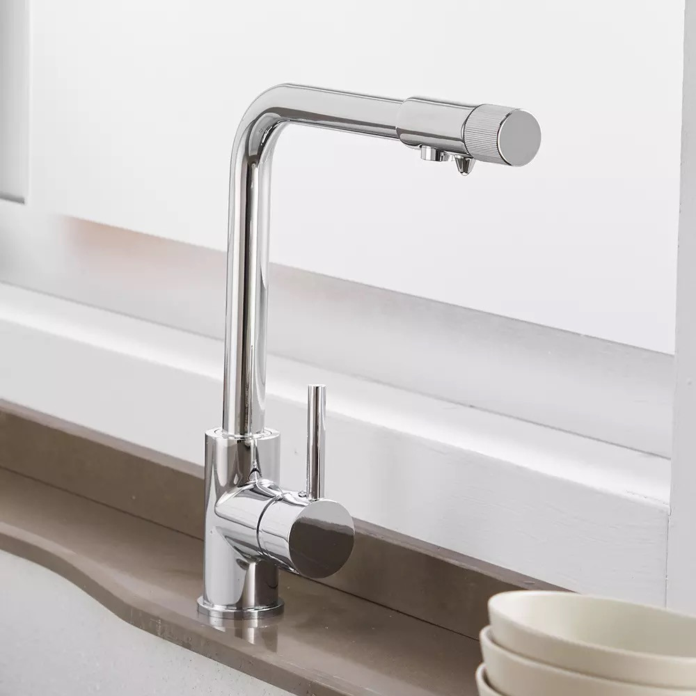 Змішувач для кухні WanFan, для гарячої і холодної води, 2 види подачі води, отвори для фільтрованої води Кам'янець-Подільський - фото 4