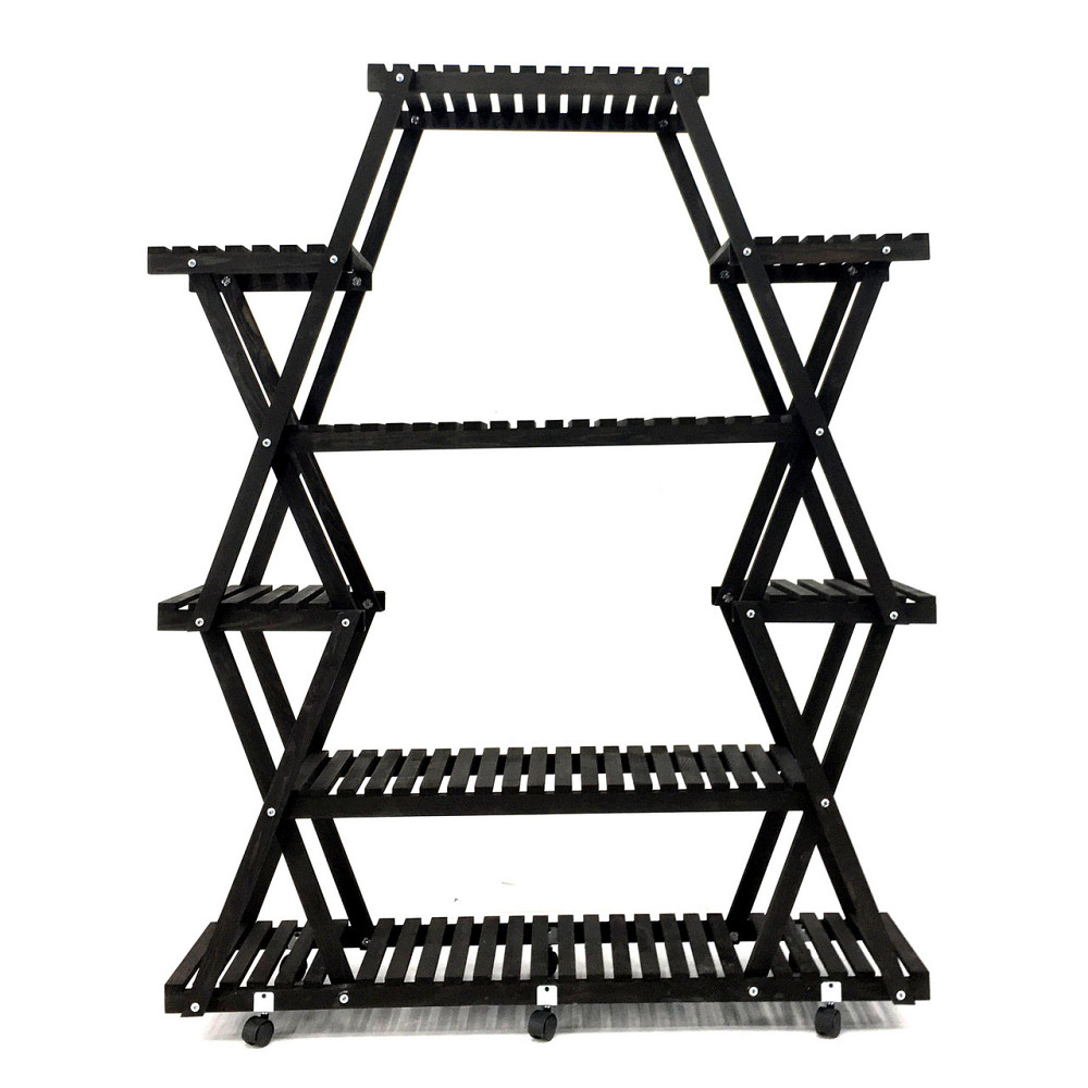 Підставка для квітів "Палезо" на коліщатках венге Миколаїв - фото 4