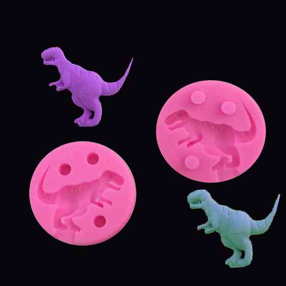 Молд силиконовый Динозавр 5 см розовый Киев