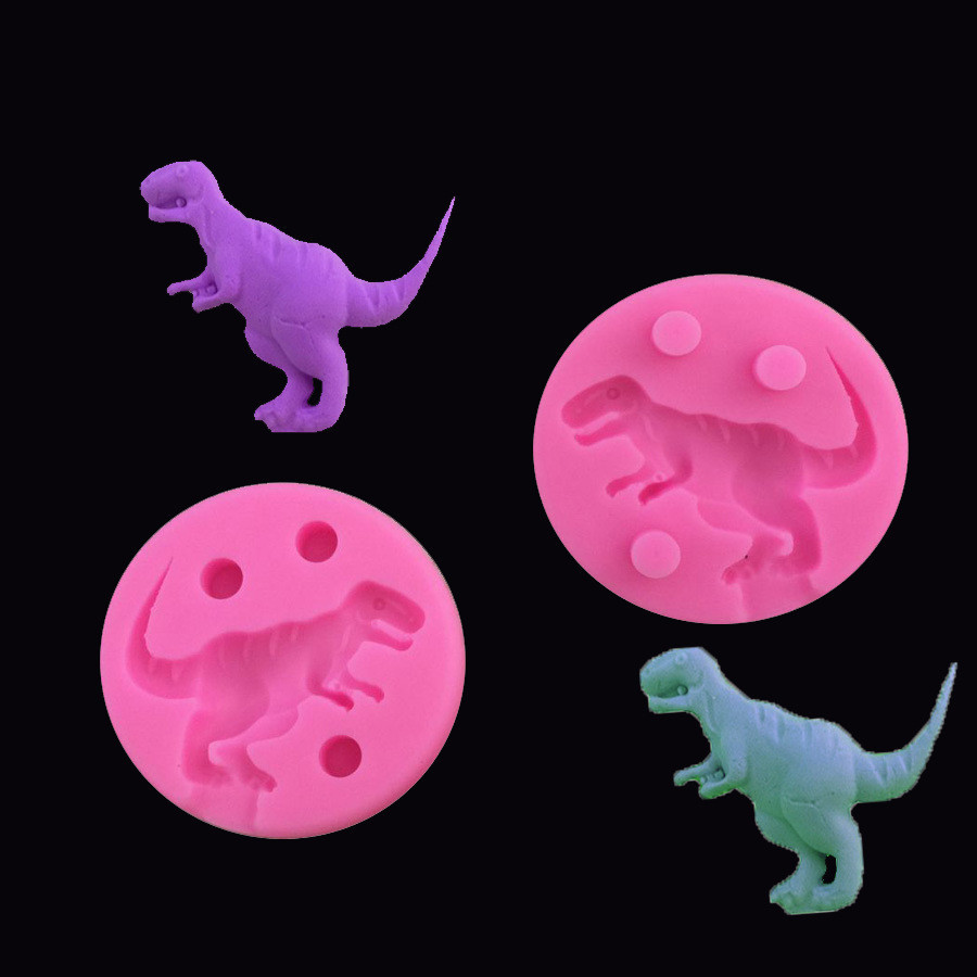 Молд силиконовый Динозавр 5 см розовый Киев - изображение 4