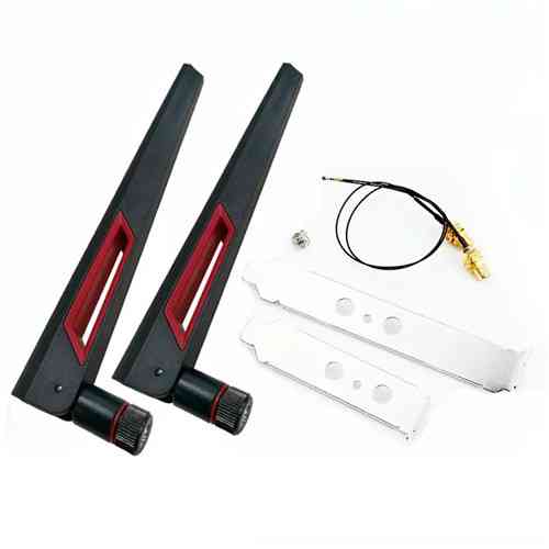 Антенна Wi-Fi 2шт 2.4–5 ГГц 10 дБи с кабелем MHF4, для модулей Intel AX200, AX210, адаптеров PCIe Киев