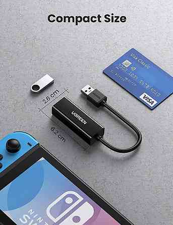 Адаптер UGREEN USB 3.0 Gigabit Ethernet Adapter (Black) Киев