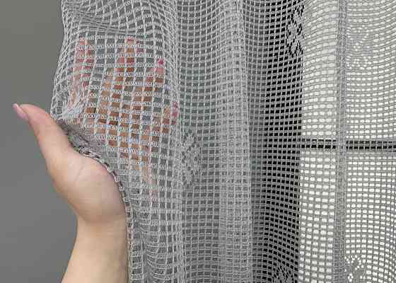 Тюль сітка висотою 1,6м "Juli", колір сірий 1716т Київ