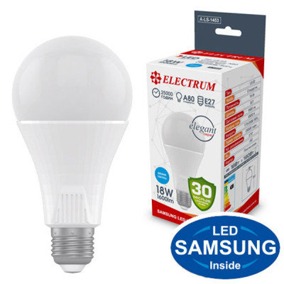 Лампочка Electrum A80 18W PA LS-33 Elegant E27 6500K (A-LS-1453) Винница - изображение 1