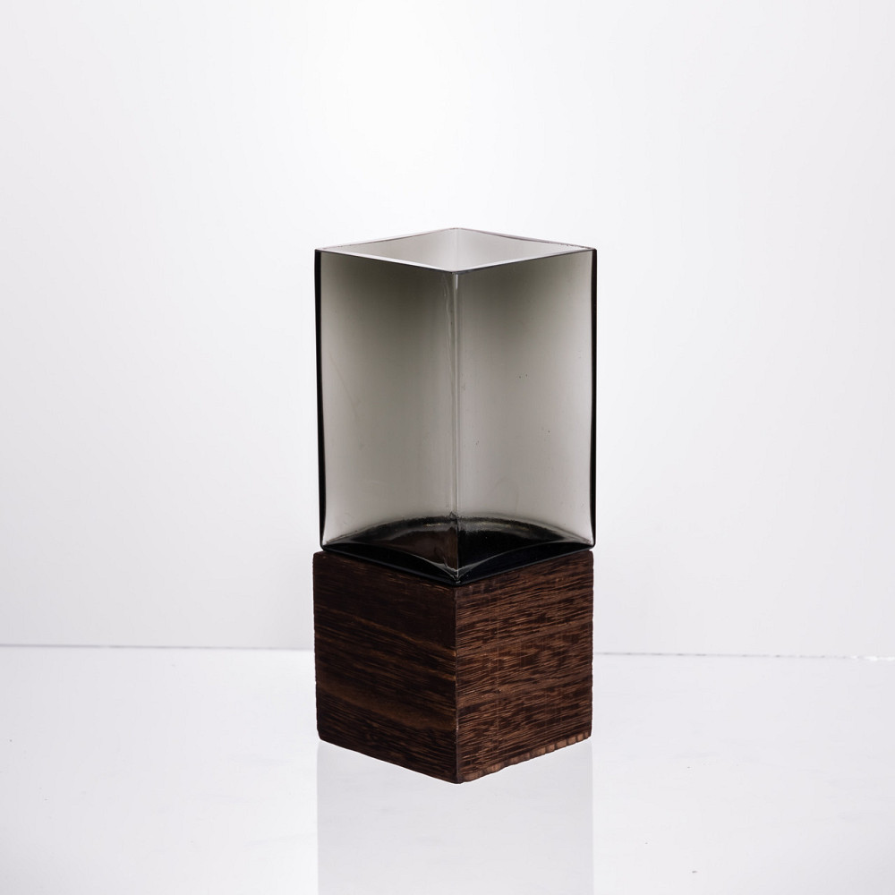 Yiwu Ваза для квітів квадратна скляна 8×8×20 (см) декоративна HP-19-160-1 Коломия - фото 2