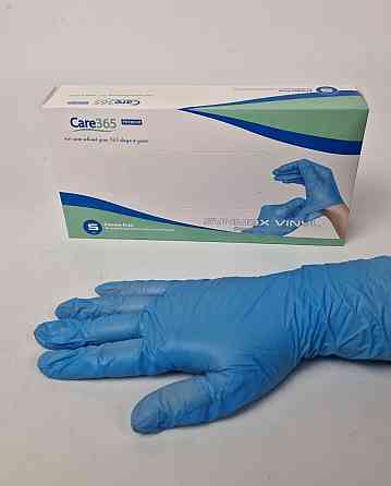 Рукавиці Вініл блакитний (100 шт.) розмір S "CARE 365" (1 пачка) Харків